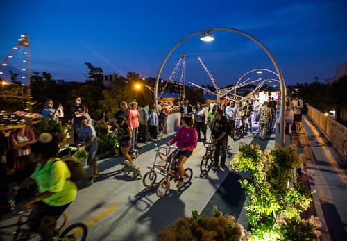 Block party on Chicago's 606 Trail