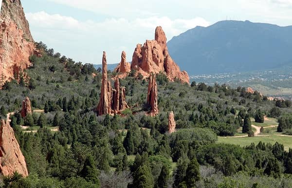 view of the garden of the gods