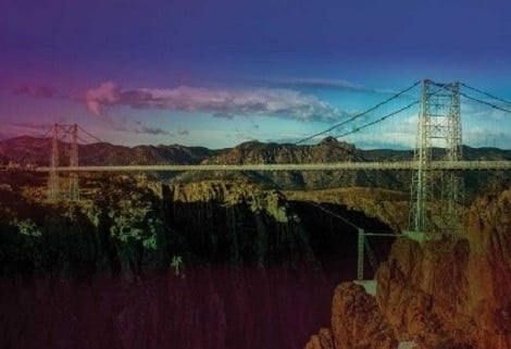 View of the suspension bridge at the Royal Gorge in Colorado