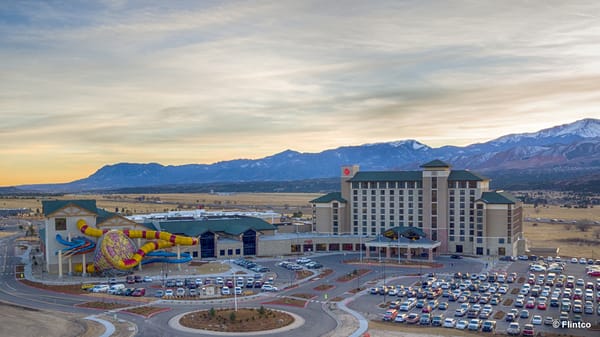 Aerial view of great wolf lodge in Colorado Springs 