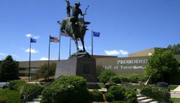 statue at pro rodeo