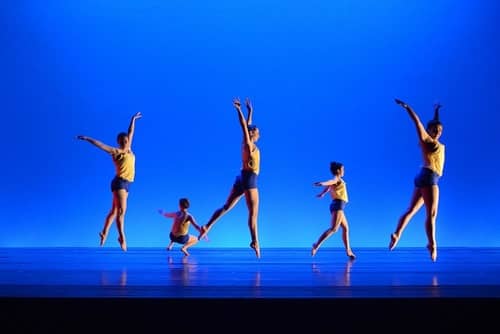 Dancers on stage at theHistoric Kimball Theatre in Williamsburg, VA