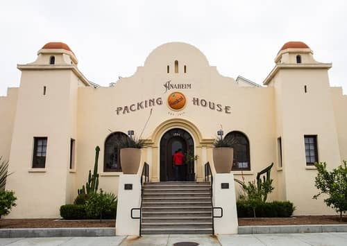 Street view of the Anaheim Packing House food court in Anaheim, CA