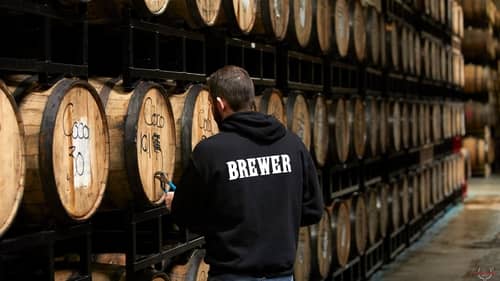 Barrels of beer at the Avery Brewing Company