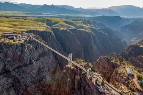 View of the suspension Bridge at Colorado’s Royal Gorge