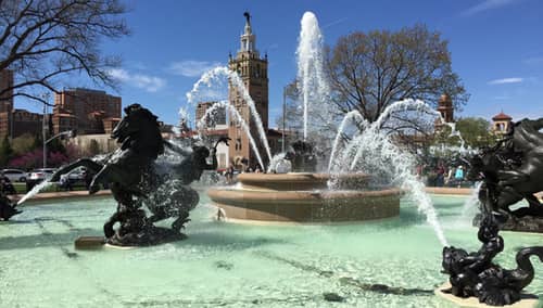 Famous J.C. Nichols Memorial Fountain in Kansas City