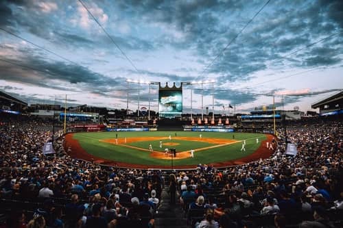 Baseball field at Kauffman Stadium