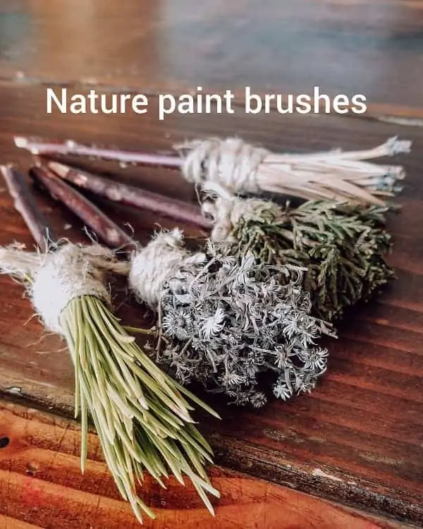 nature paint brush activity