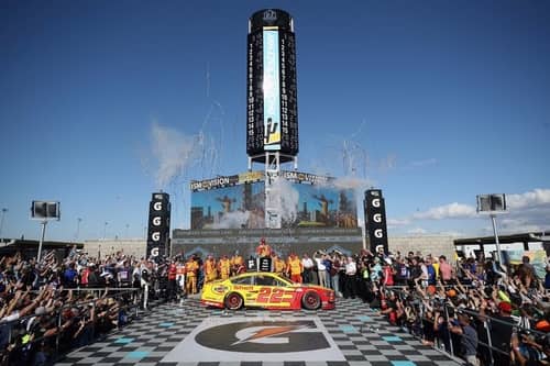 Car on display at the Kansas Speedway