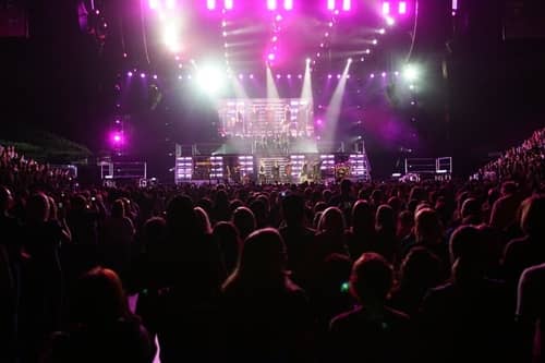 Concertgoers at the Sprint Center