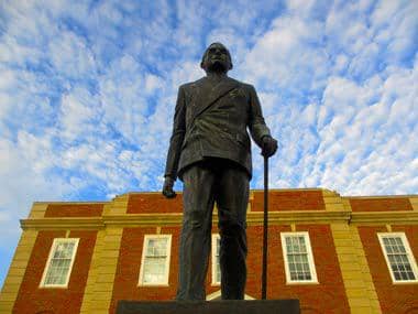 Statue in front of the Truman Home