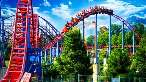 Roller Coaster at 6 Flags of New England 