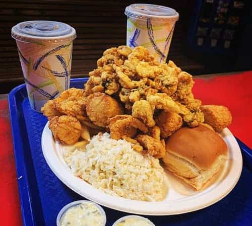 Fried clam dinner at the Clambox