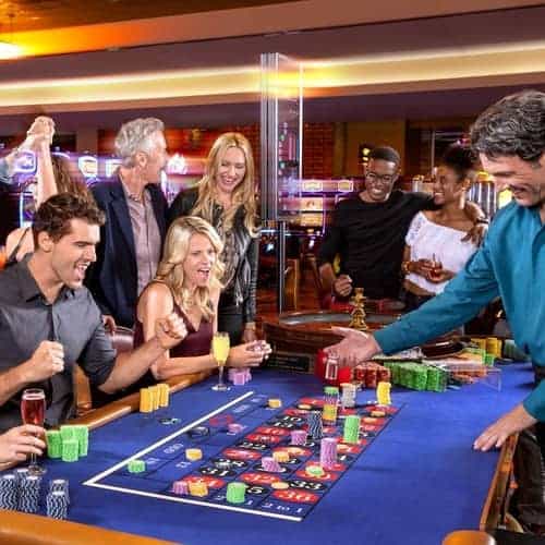 Gamblers at Foxwoods Casino