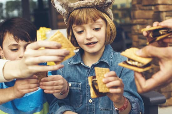 family eating smores