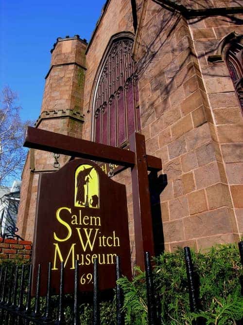 Sign for the Salem Witch Museum in Massachusetts