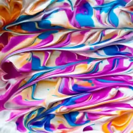 Colorful shaving cream creation