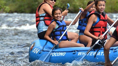 Family whitewater rafting