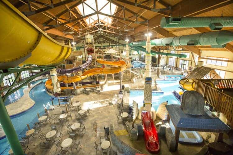 View of the indoor water park in Ohio