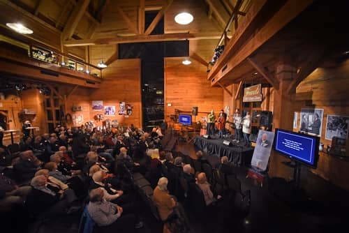 Visitors gathering at the Billy Graham Library near Concord, North Carolina