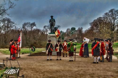 Historical reenactment at the Concord Museum