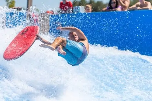 wave pool at water park