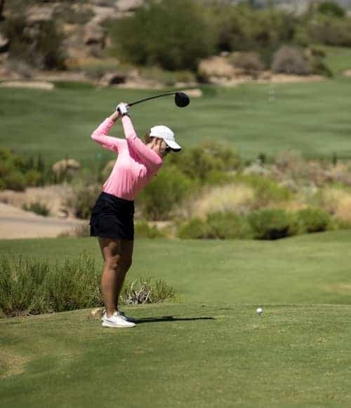 golfer at troon north golf course