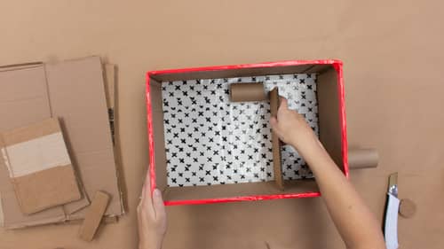 create ramp out of sheet of cardboard