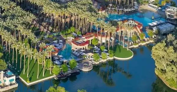 aerial view of stunning landscaping in the Hyatt Regency Resort and Spa