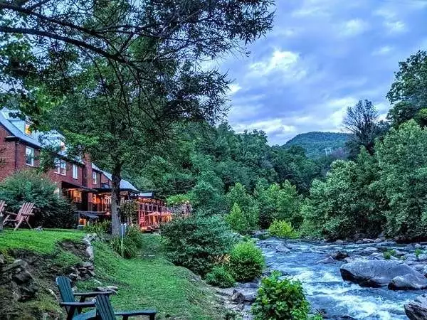 outdoor resort near the river