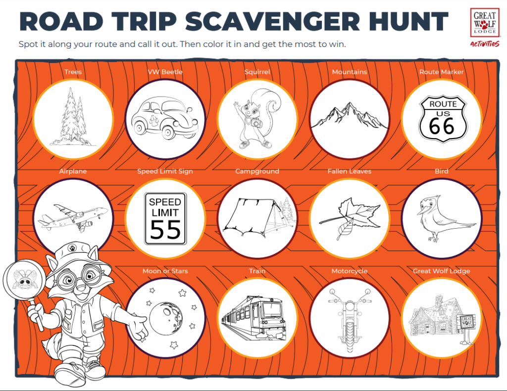 Road Trip Scavenger Hunt Ideas