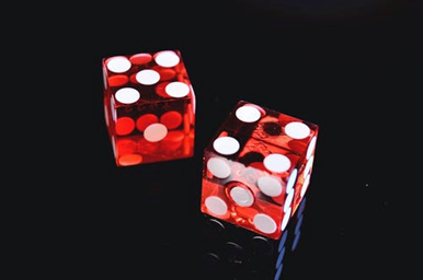 red and white dice