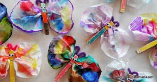 tie dye butterfly arts and crafts