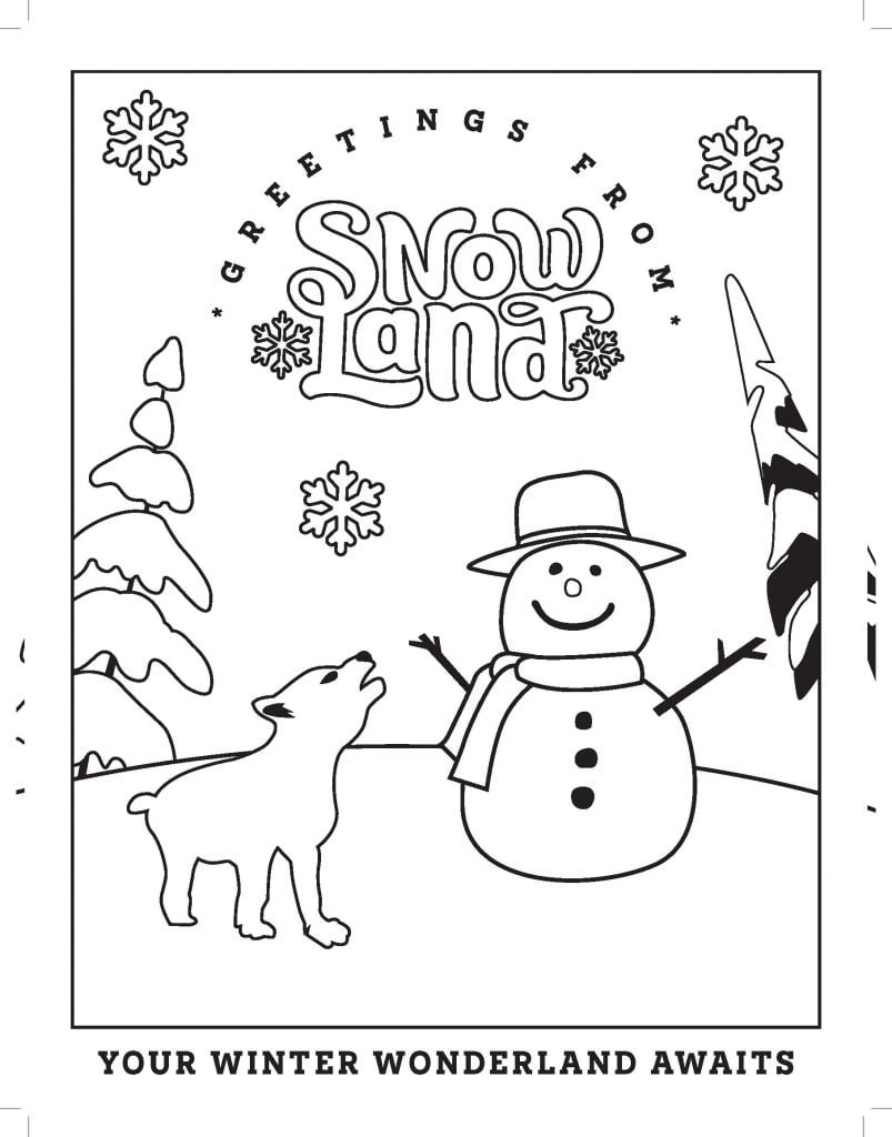 snowland coloring pages