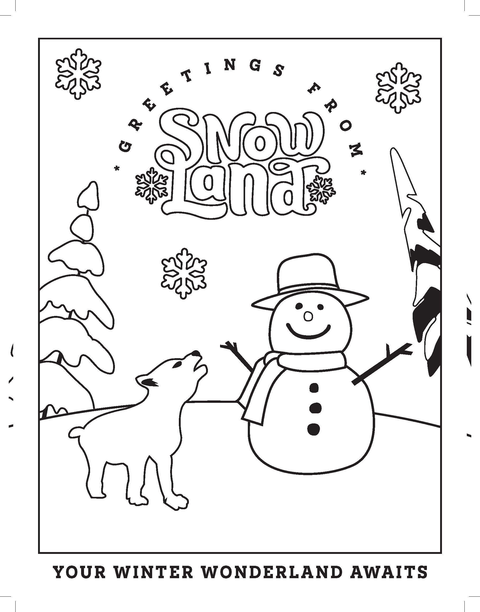 Large Print Coloring Book for Adults: Winter Wonderland: Simple