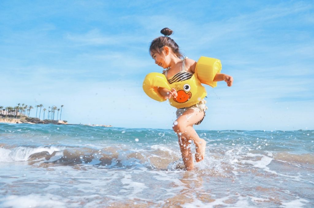 kid at the beach