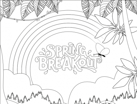 Spring Breakout Coloring Page