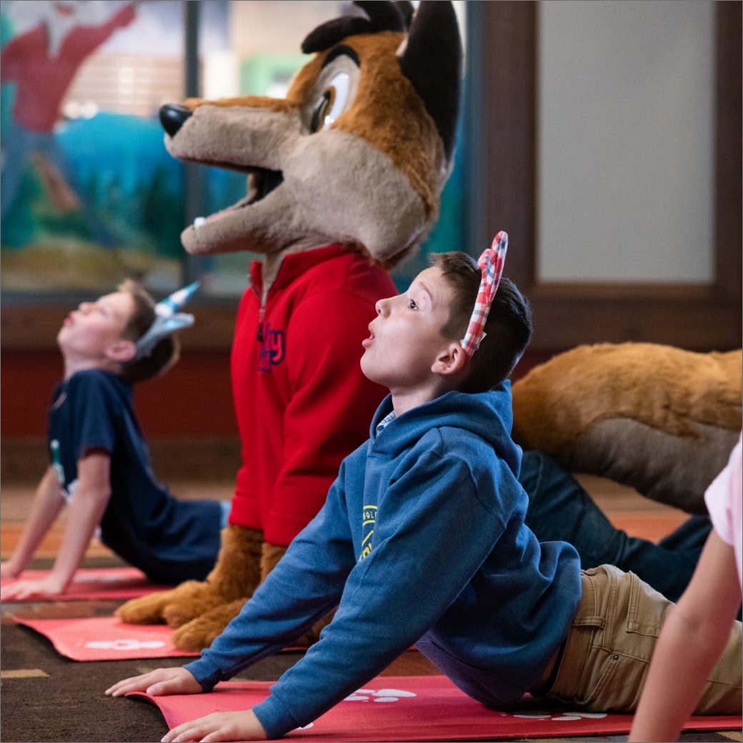 kids during yoga practice