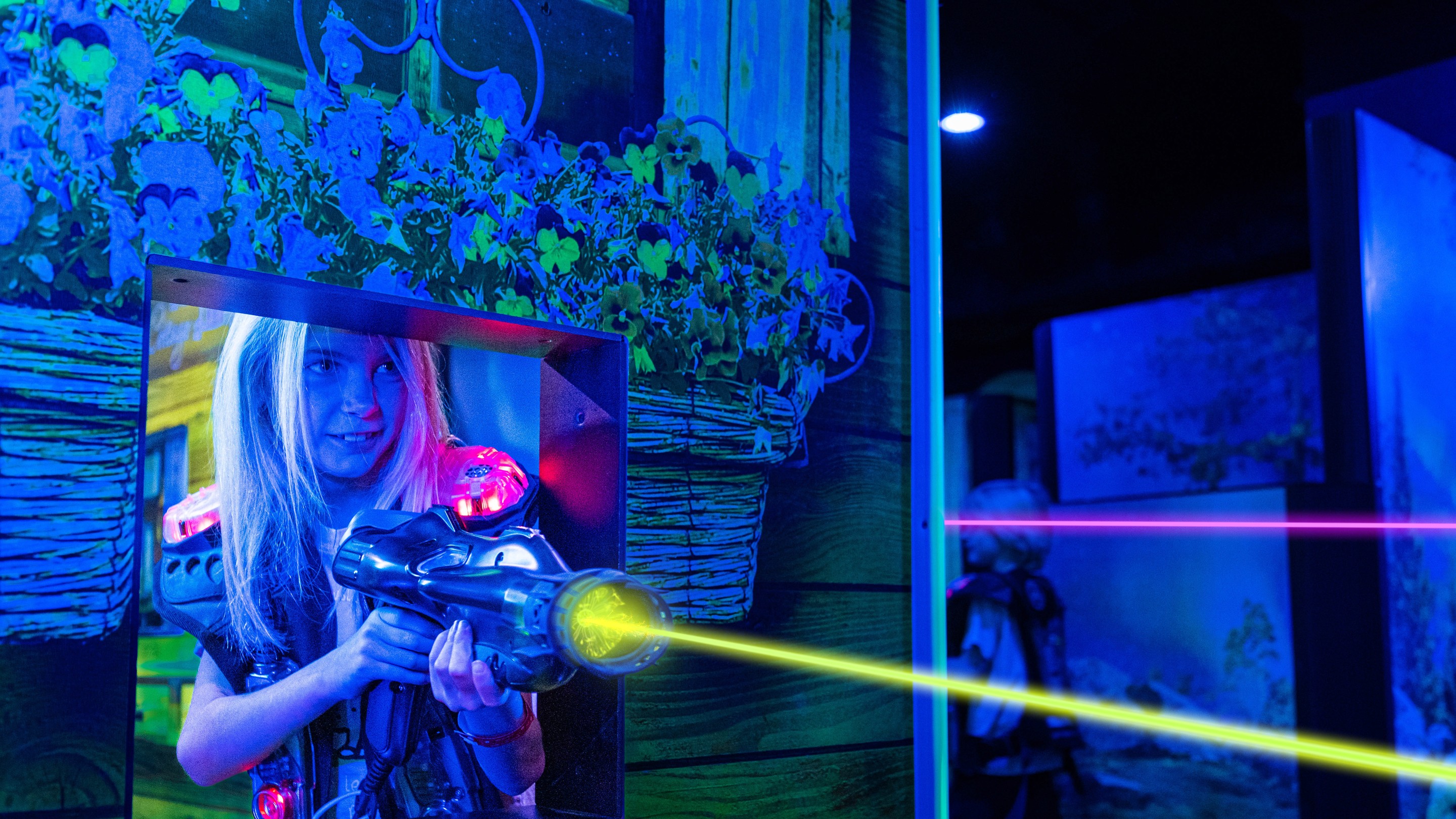 Family enjoying Laser tag