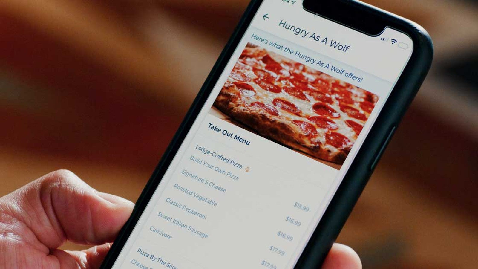 mobile user using Great Wolf Mobile app