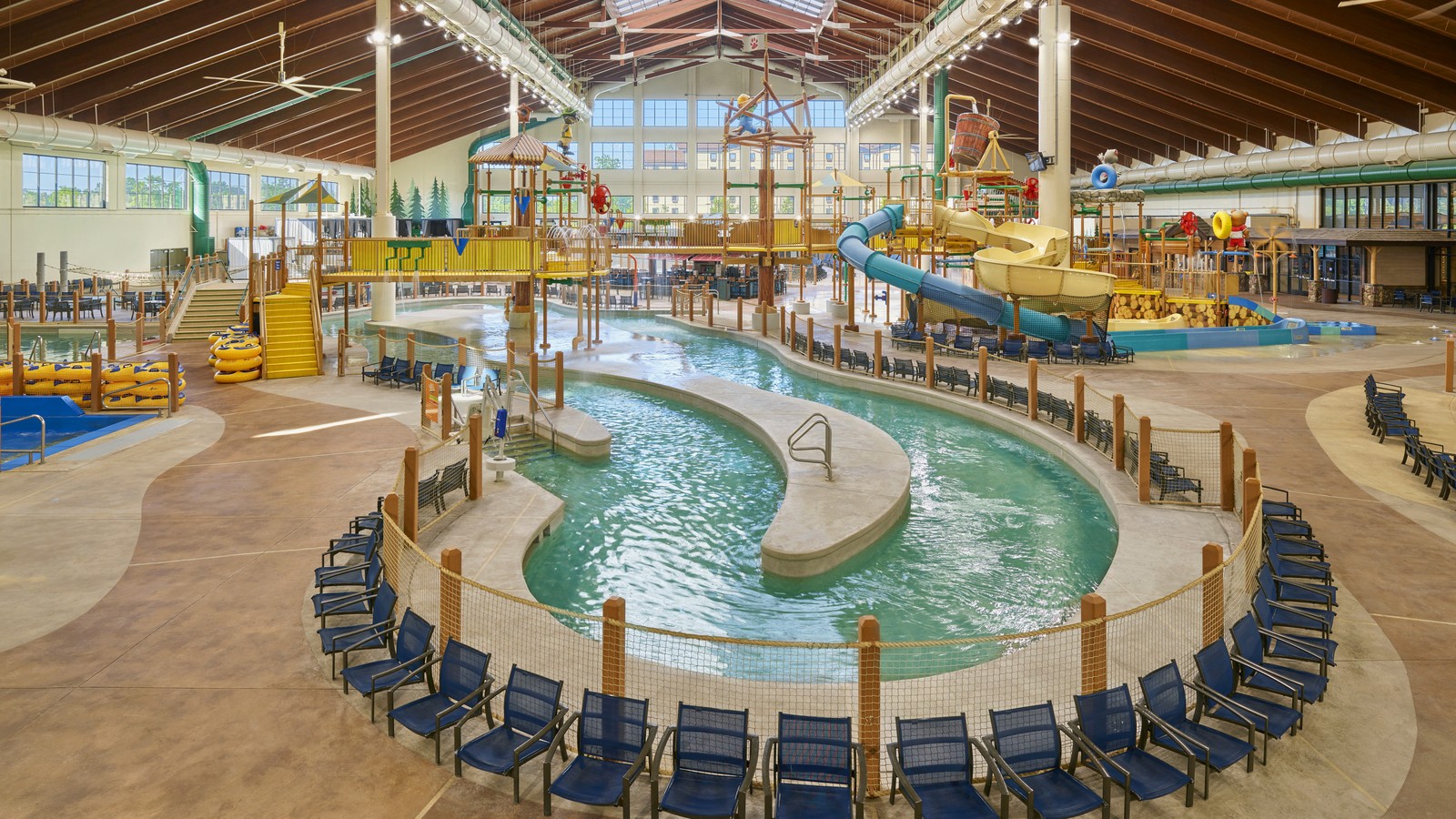 Aerial view of the Great Wolf Lodge indoor Water Park near Atlanta, Georgia