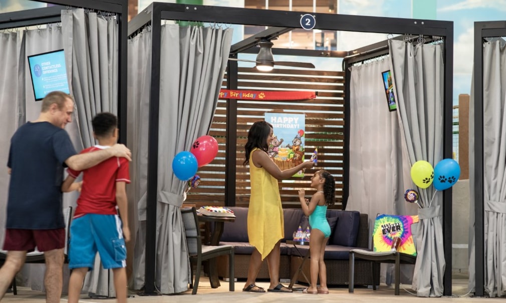 Family enjoying birthday part in Cabanas