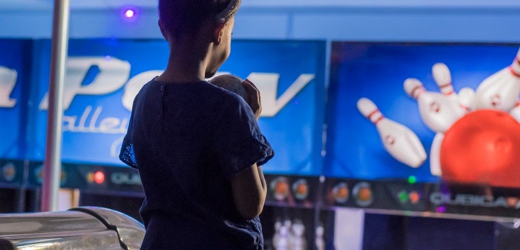 Children bowling