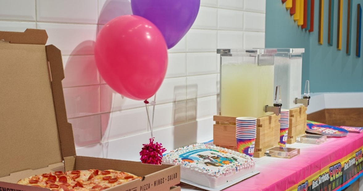 Balloons, Cake, Pizza and More