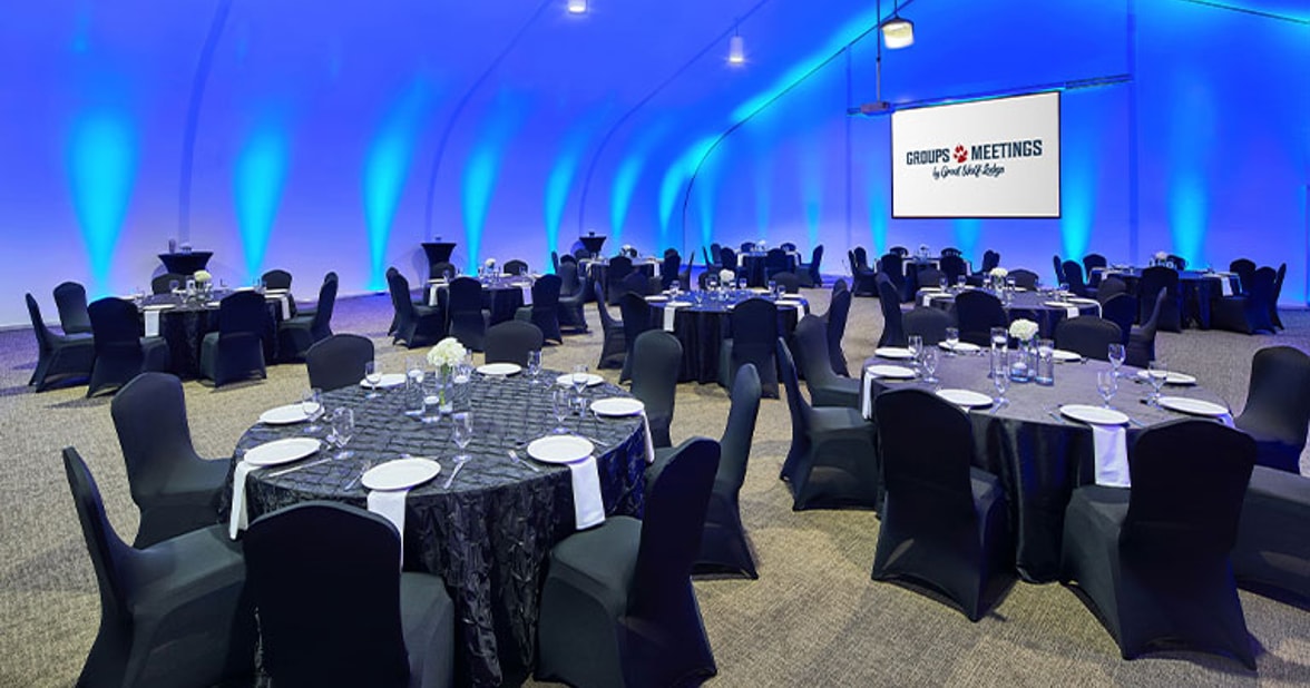 meeting room set up for a big event