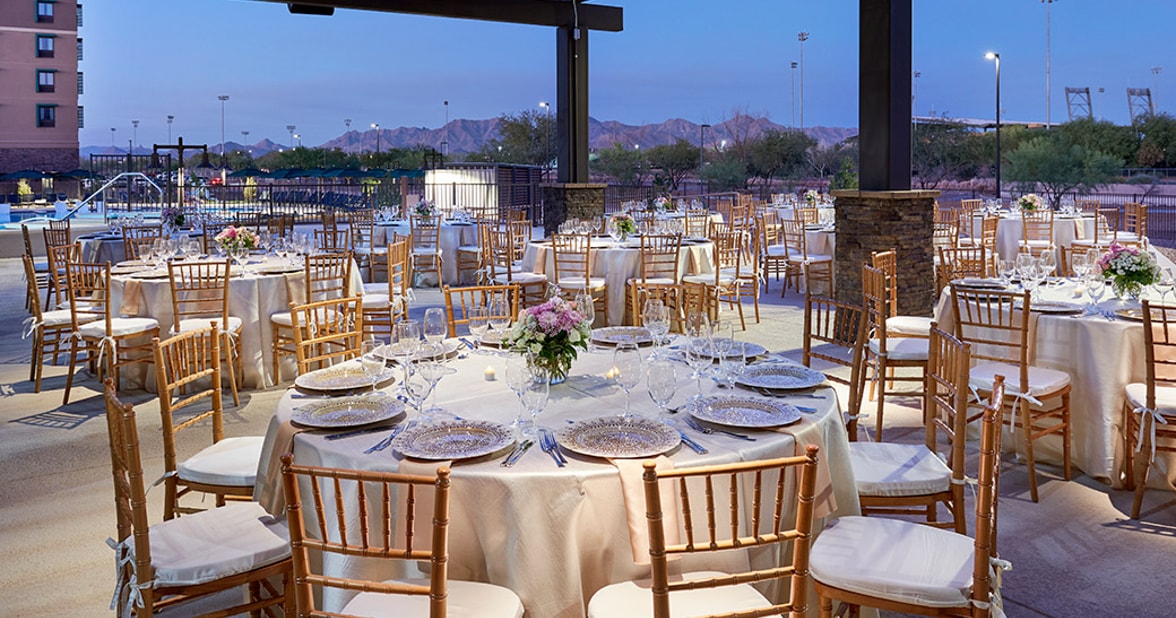 outside wedding set up in Scottsdale