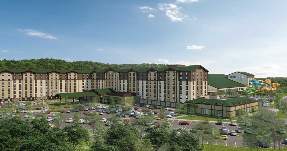 rendering of the waterpark resort in Connecticut