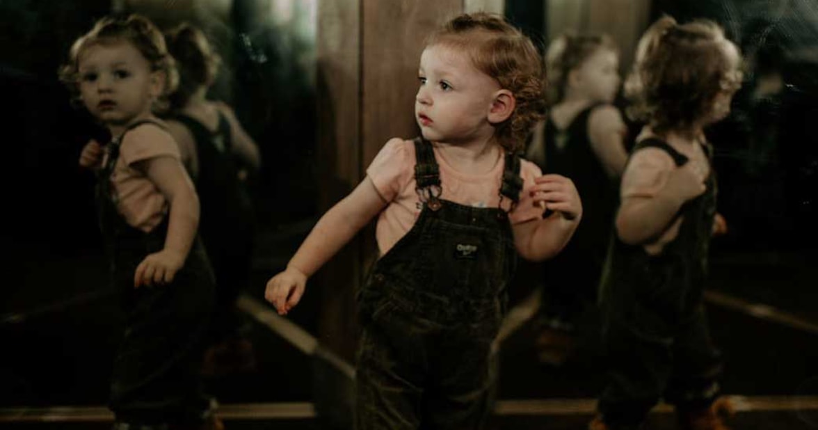 child playing in the Moonstone Mirror Maze