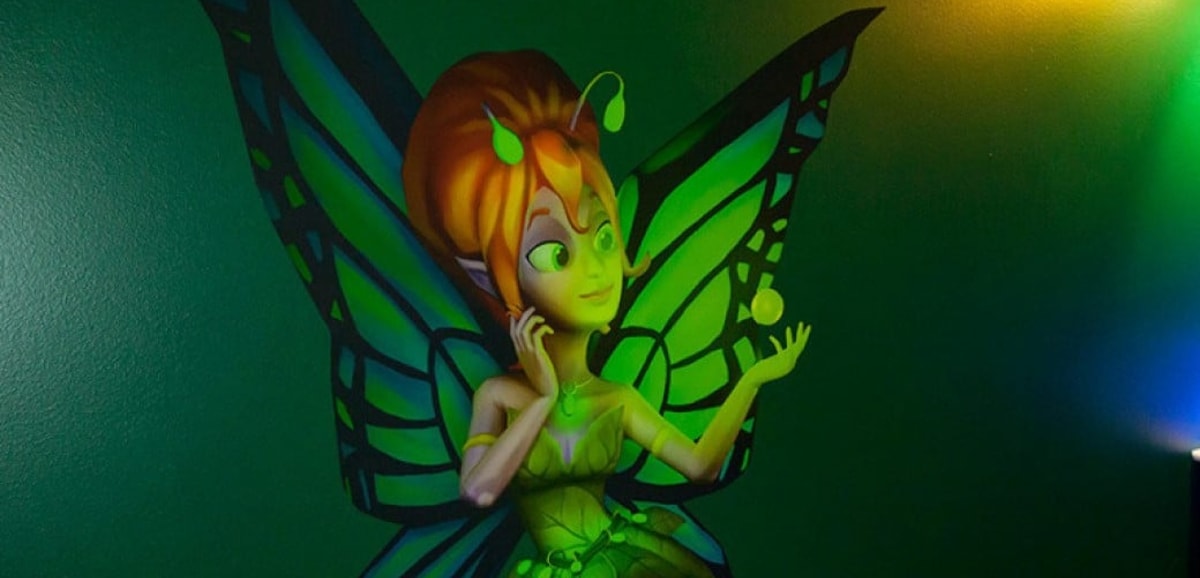 A ShadowQuest character at Great Wolf Lodge indoor water park and resort.