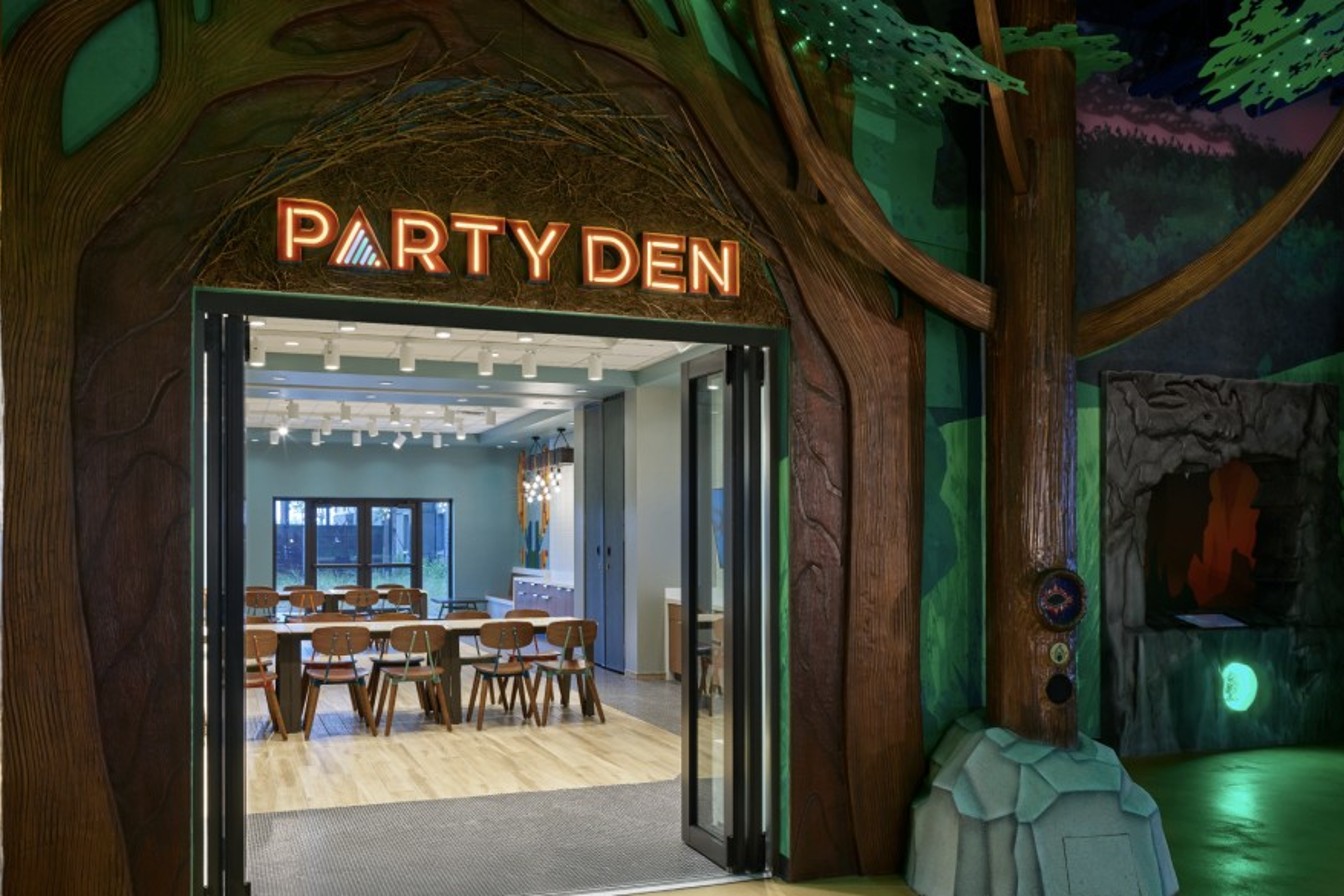 Birthday party den at Great Wolf Lodge